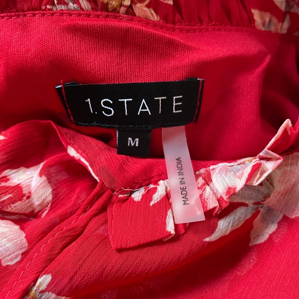 NWT 1. State Red Floral Dress - Picture 4 of 4